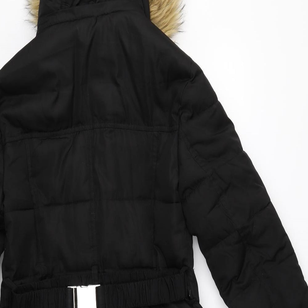 Warehouse Womens Black   Puffer Jacket Jacket Size 8
