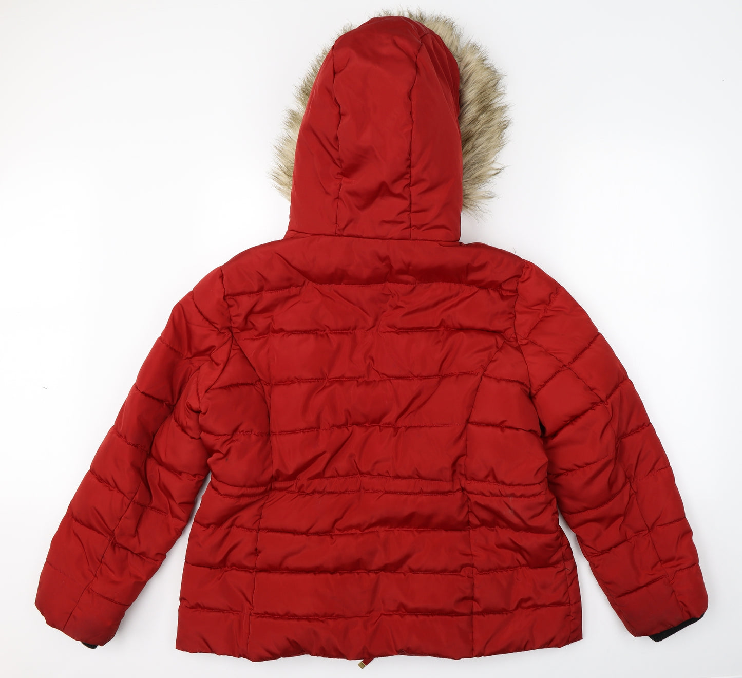 Nutmeg Womens Red   Puffer Jacket Jacket Size 18