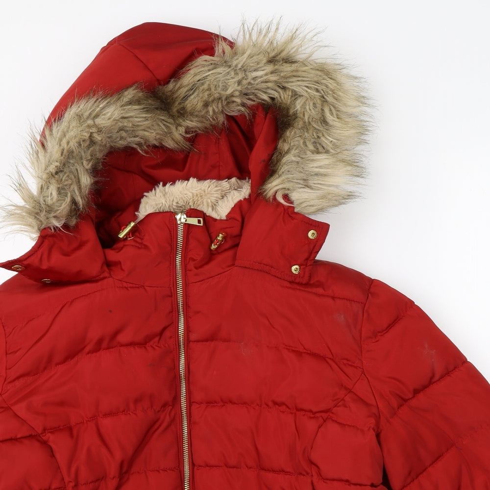 Nutmeg Womens Red   Puffer Jacket Jacket Size 18