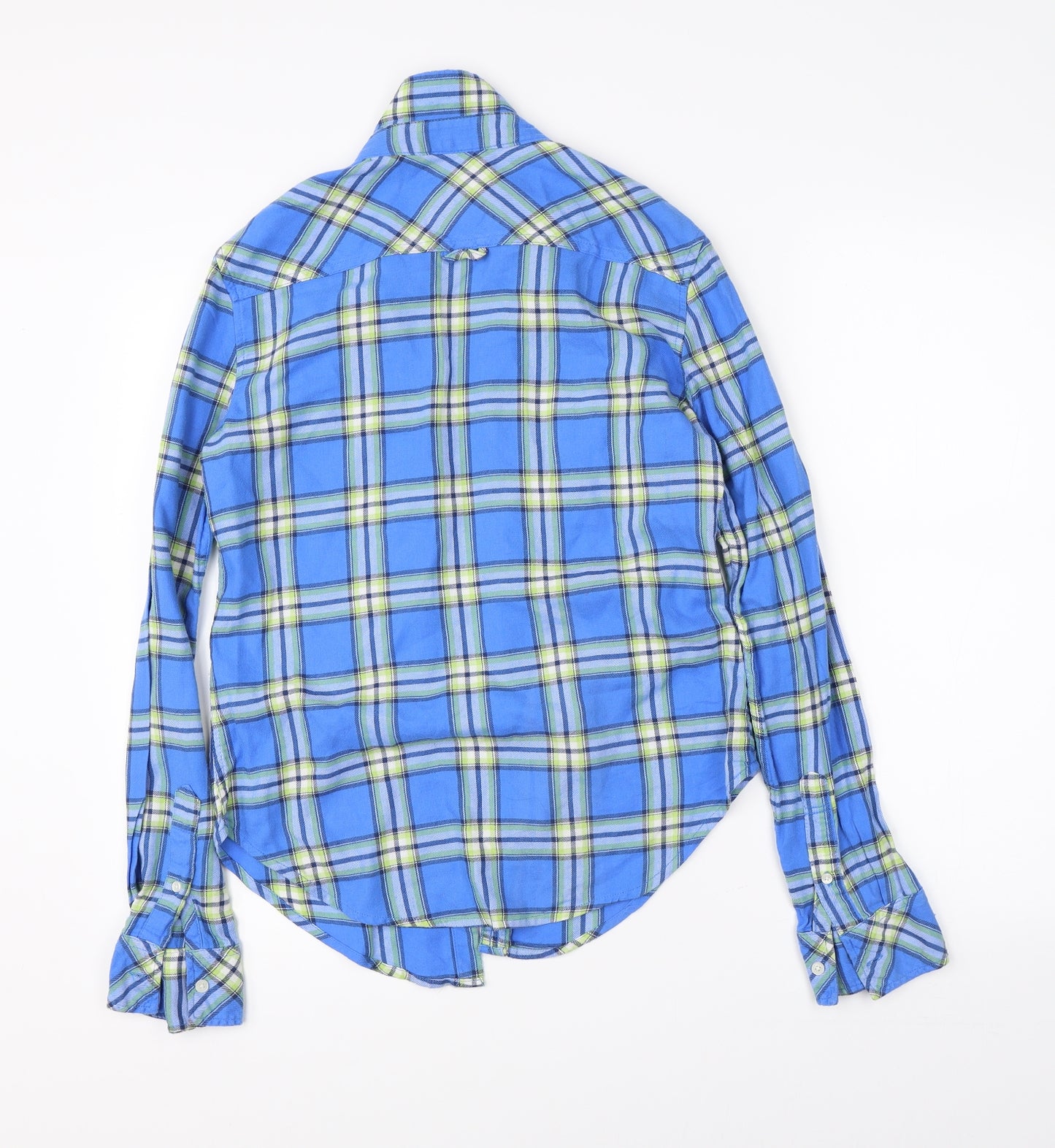 Abercrombie & Fitch Womens Blue Check  Basic Button-Up Size S