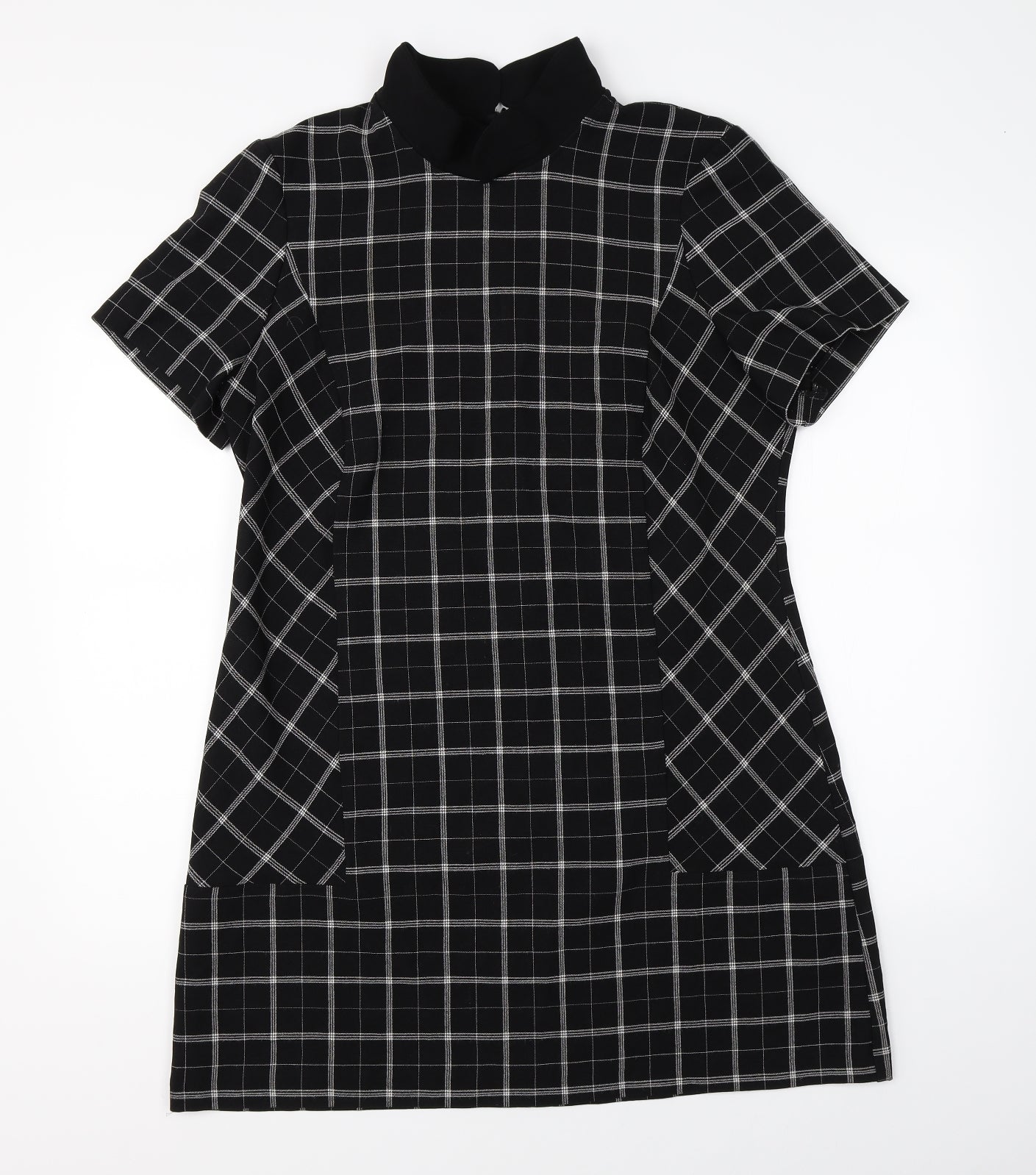 George Womens Blue Check  A-Line  Size 16