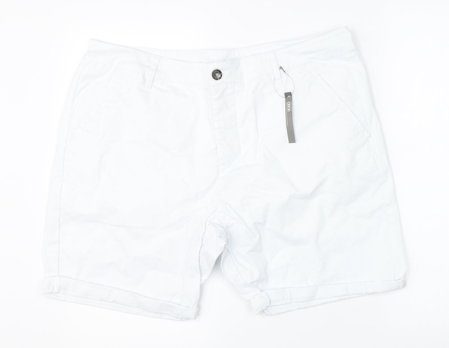 ASOS Mens White   Chino Shorts Size 38