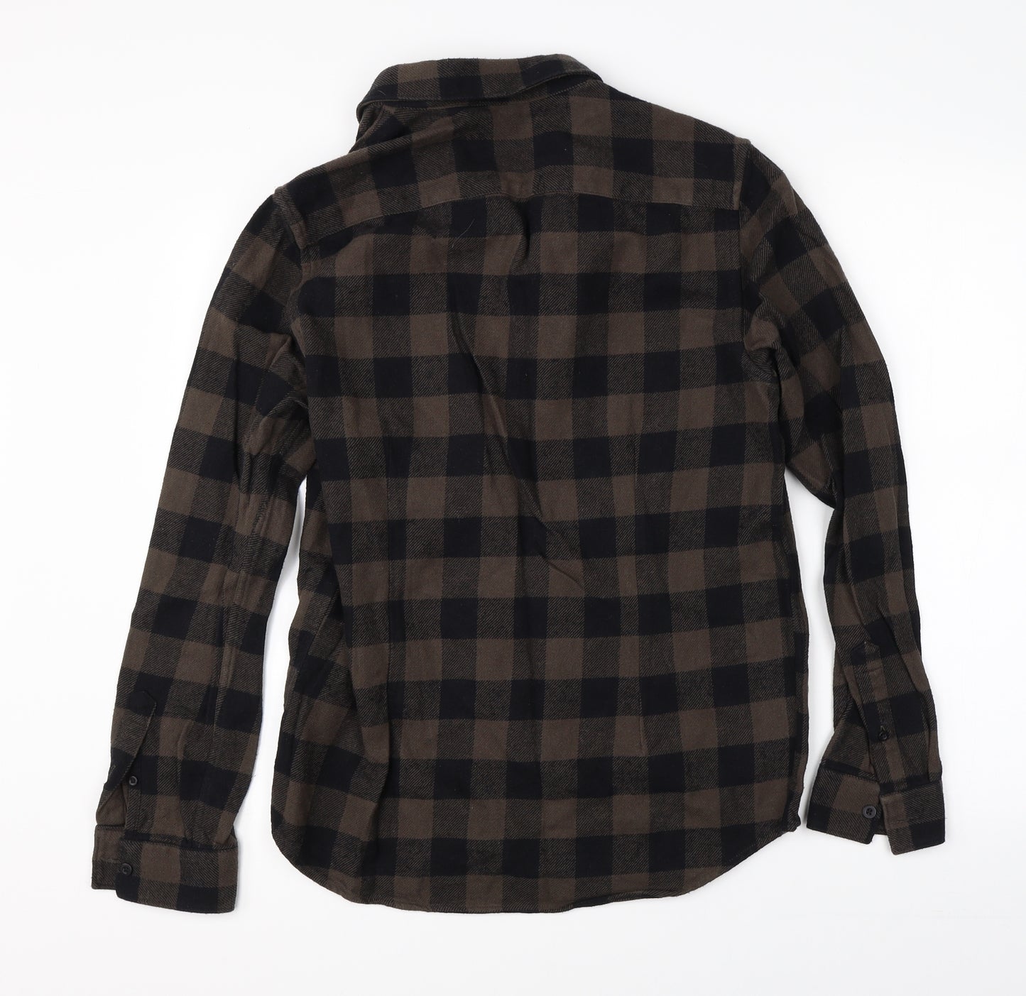 New Look Mens Brown Check   Button-Up Size S