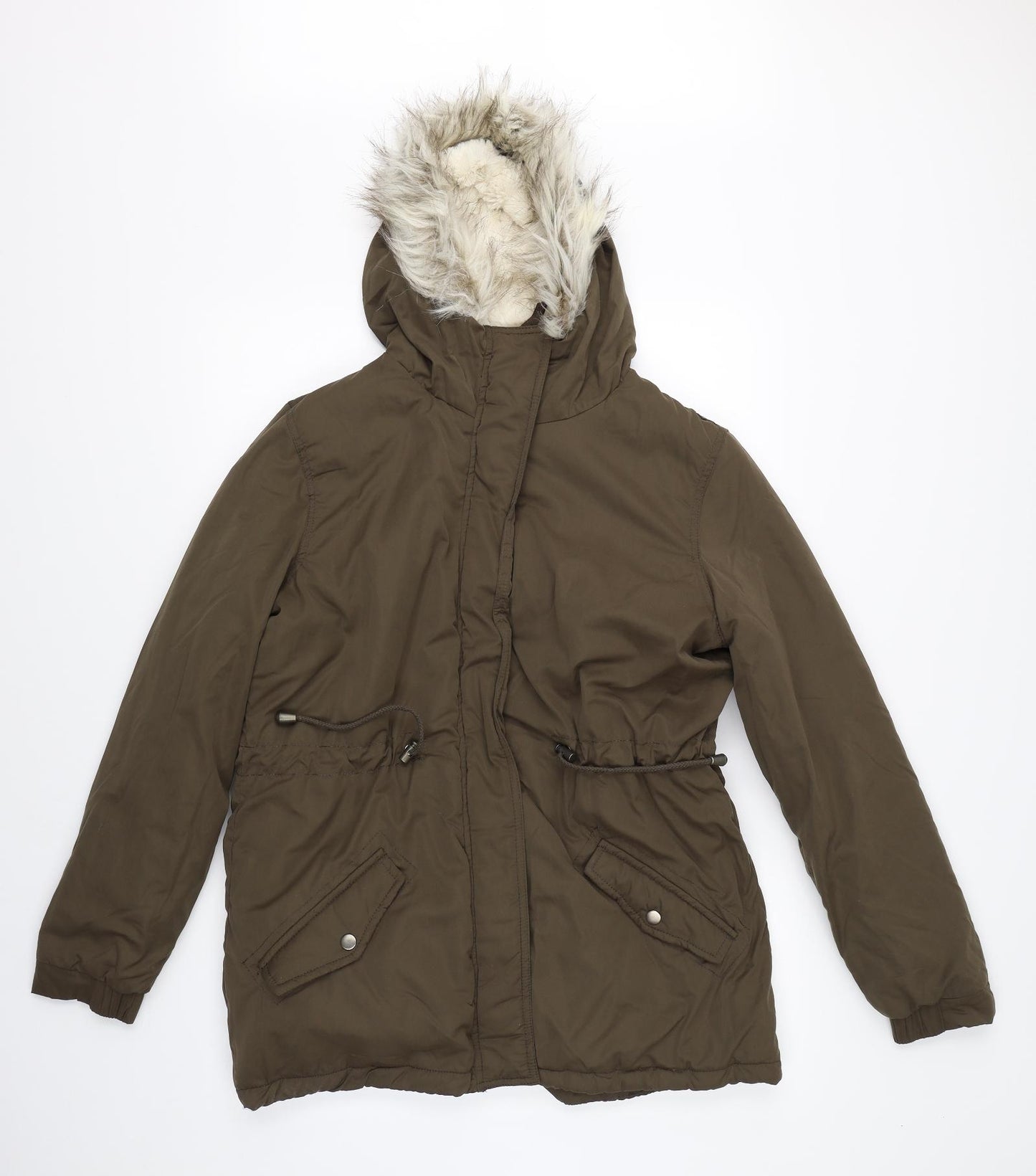 Brave Soul Womens Green   Puffer Jacket Jacket Size M