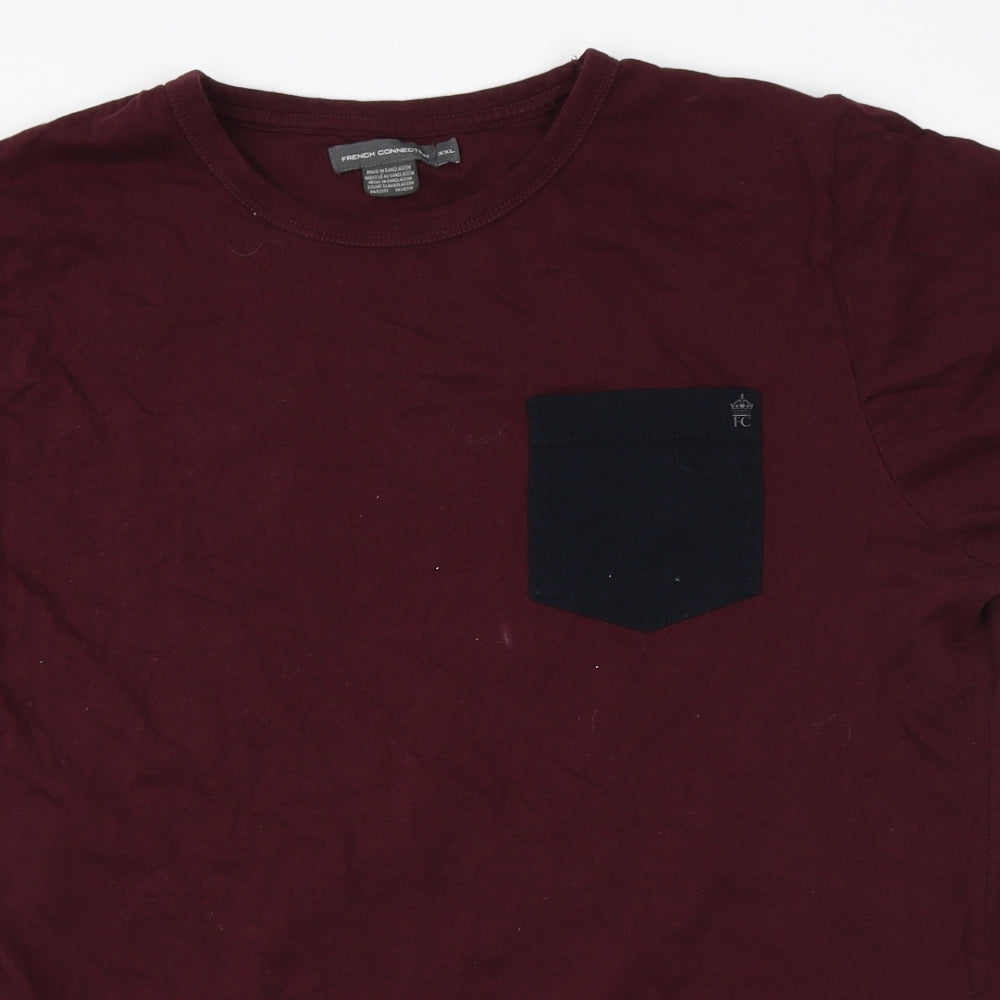 French Connection Mens Red    T-Shirt Size 2XL