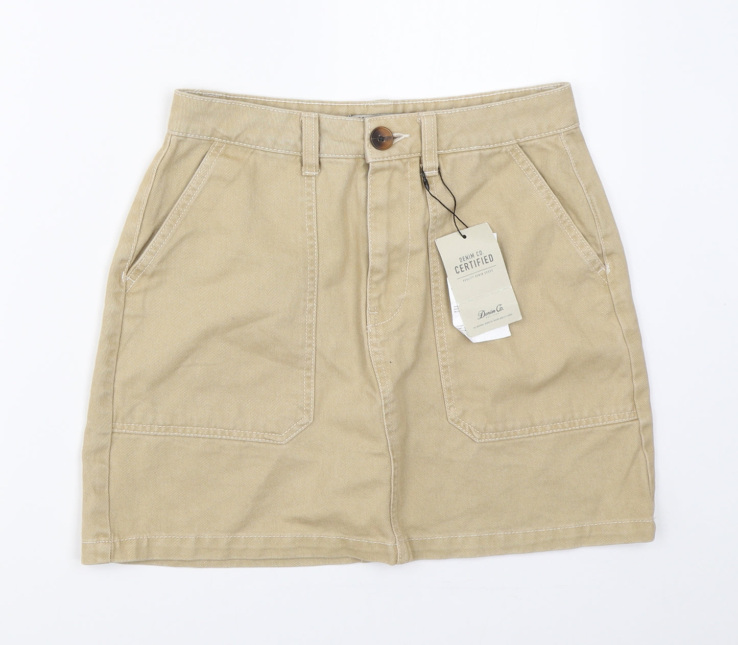 Primark Womens Beige   A-Line Skirt Size 8