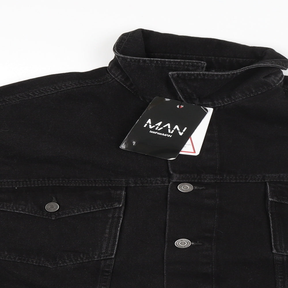 Boohoo Mens Black   Jacket  Size L