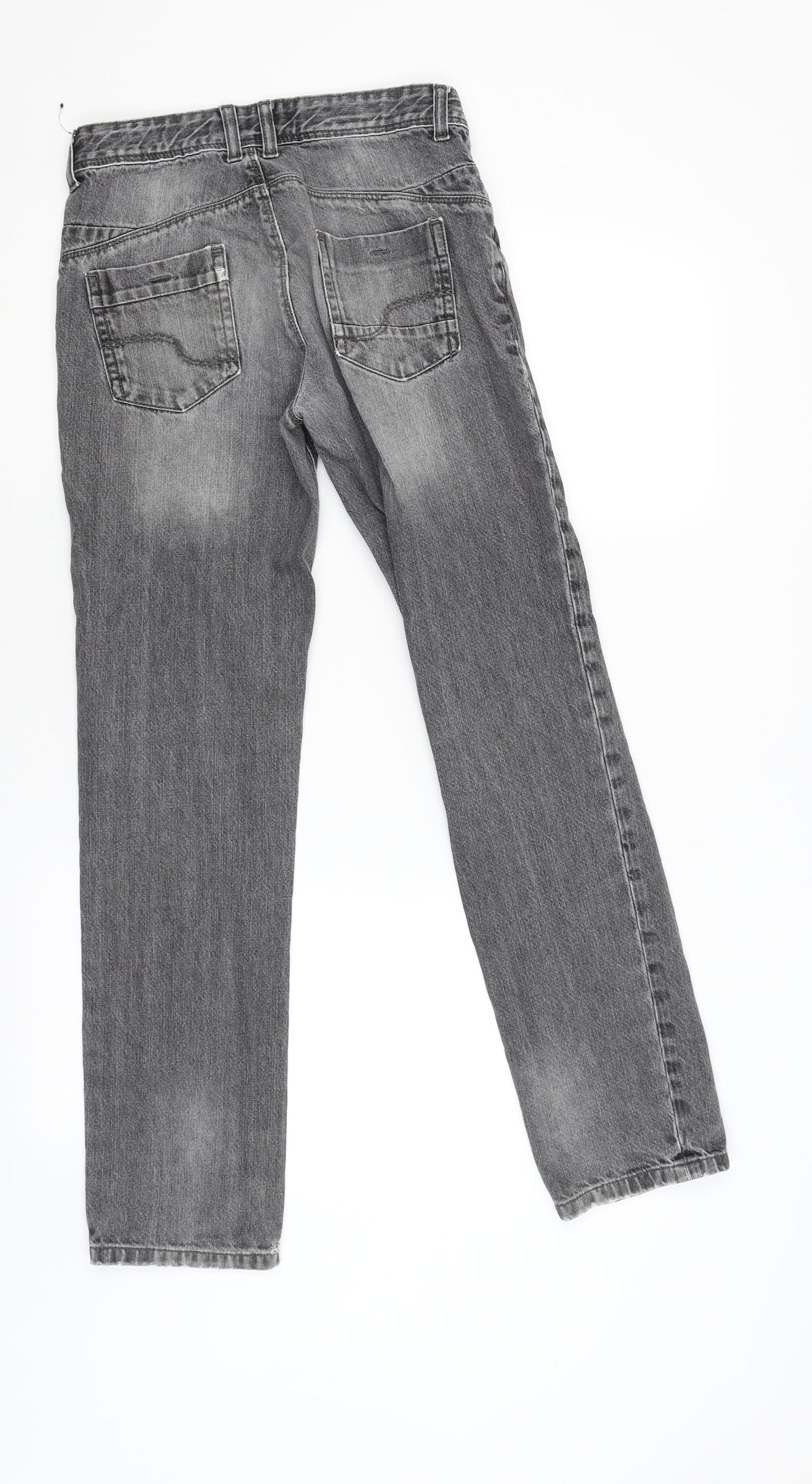 Fat Face Girls Grey   Straight Jeans Size 12-13 Years - Distressed