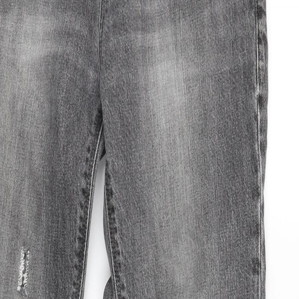 Fat Face Girls Grey   Straight Jeans Size 12-13 Years - Distressed