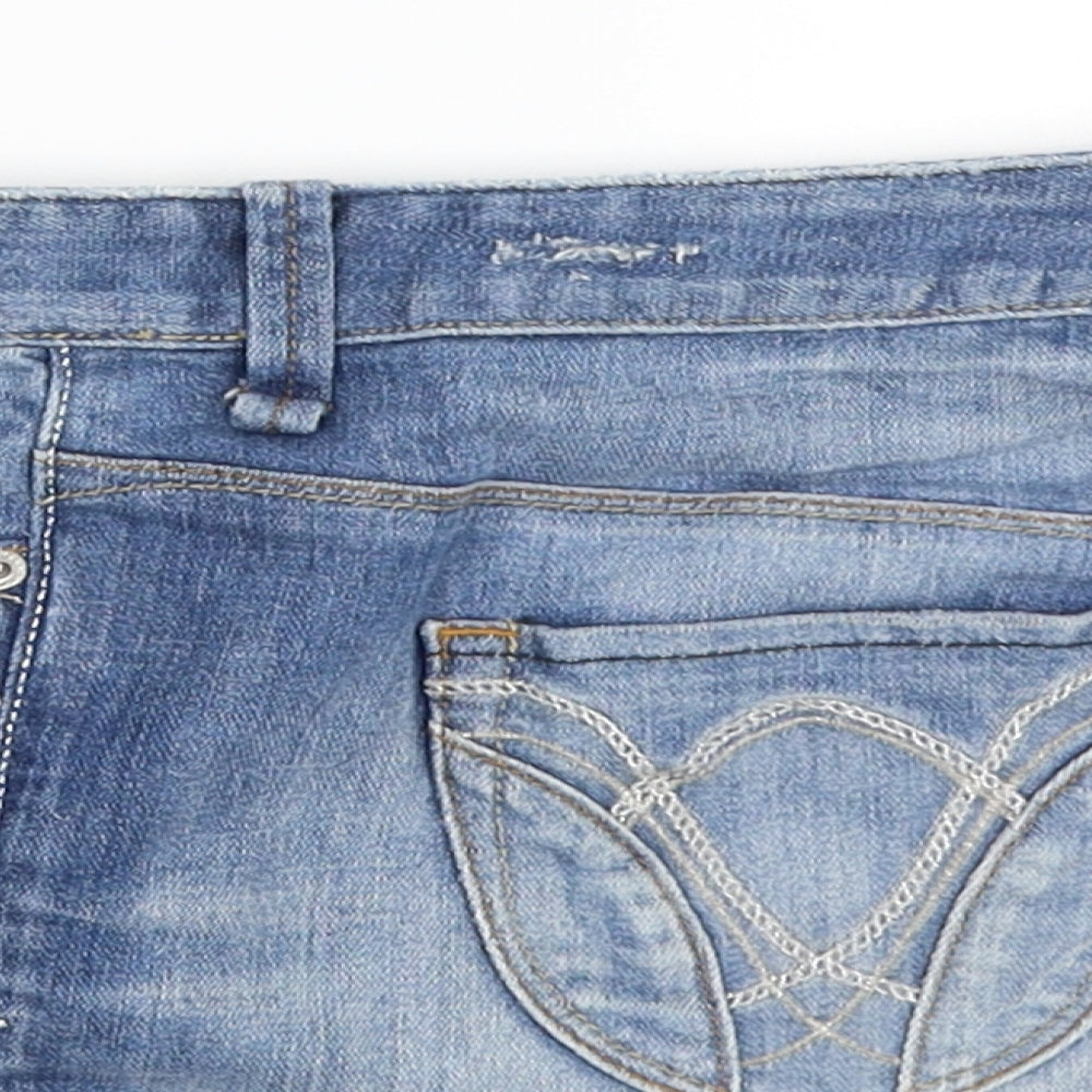 AX Womens Blue   Biker Shorts Size 30