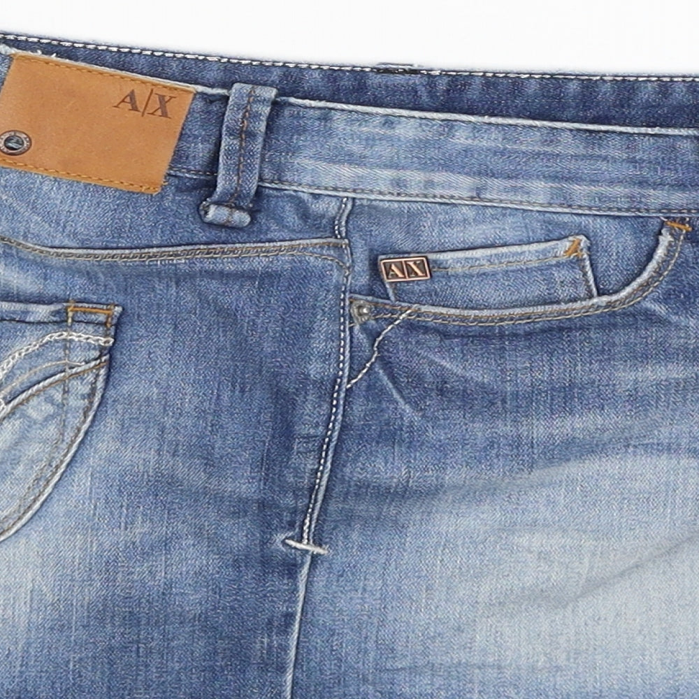 AX Womens Blue   Biker Shorts Size 30