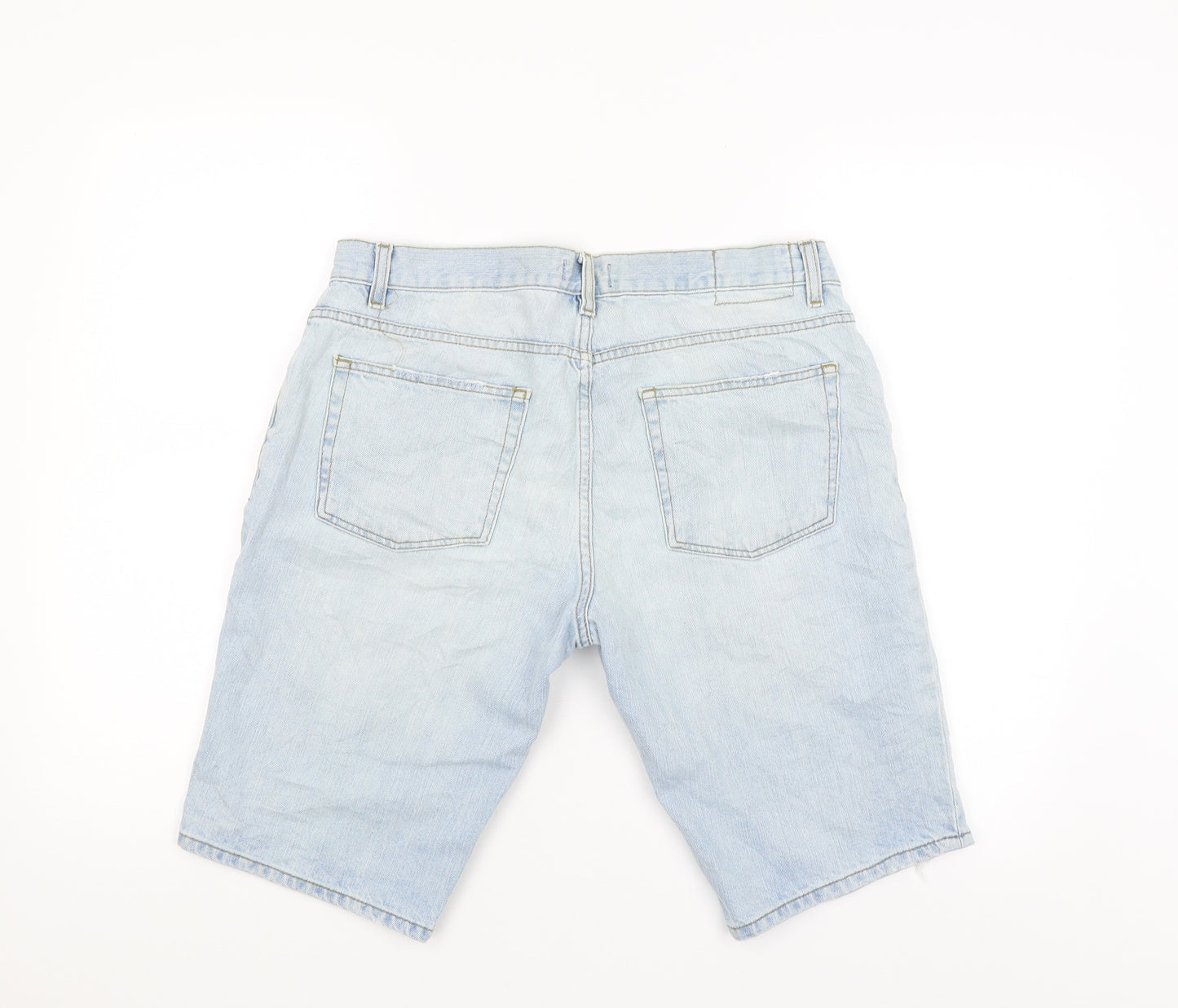 Topman Mens Blue   Biker Shorts Size 34