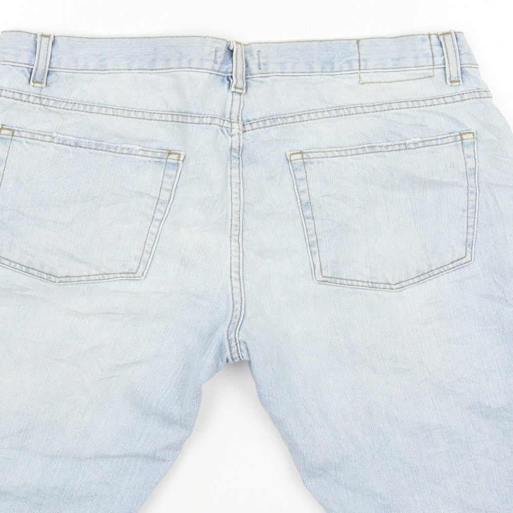 Topman Mens Blue   Biker Shorts Size 34