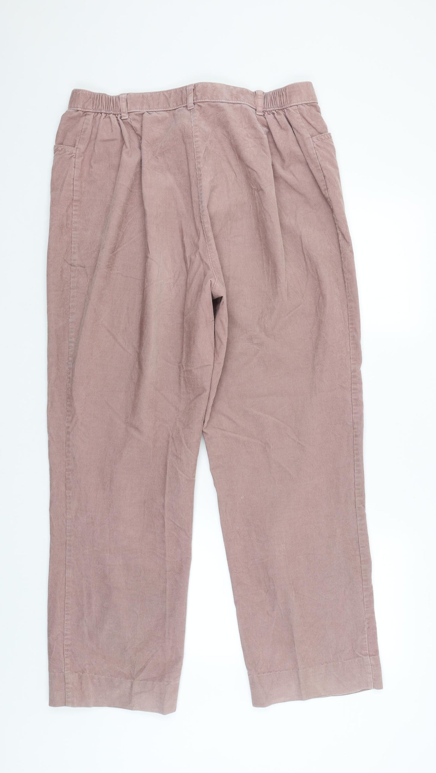 Marks and Spencer Womens Beige   Capri Trousers Size 18 L28 in