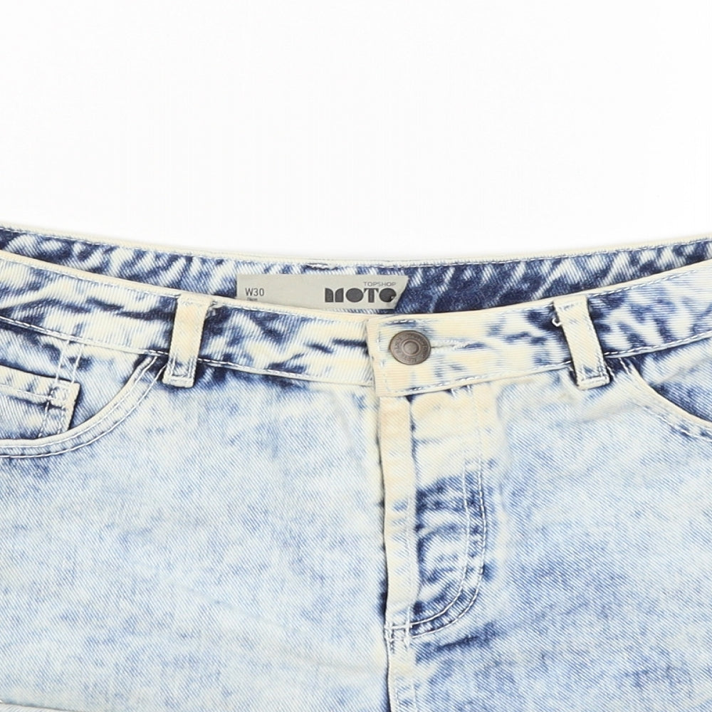 Topshop Womens Blue   Hot Pants Shorts Size 30