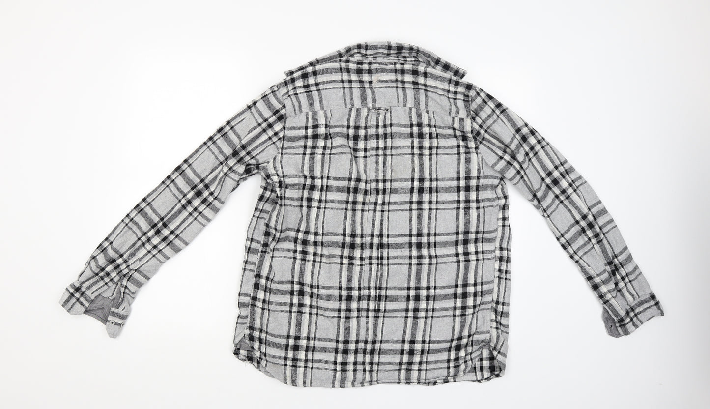 Croxley Mens Beige Check  Cardigan Jumper Size M