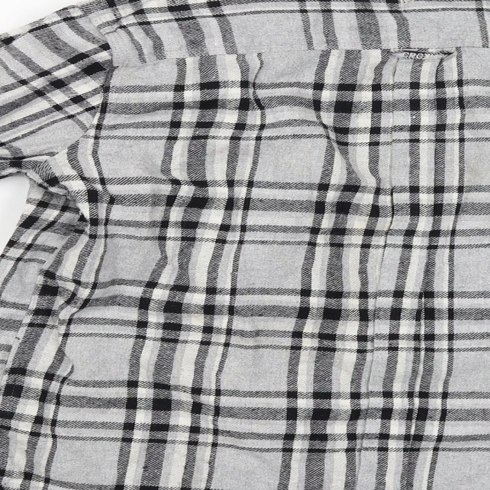 Croxley Mens Beige Check  Cardigan Jumper Size M