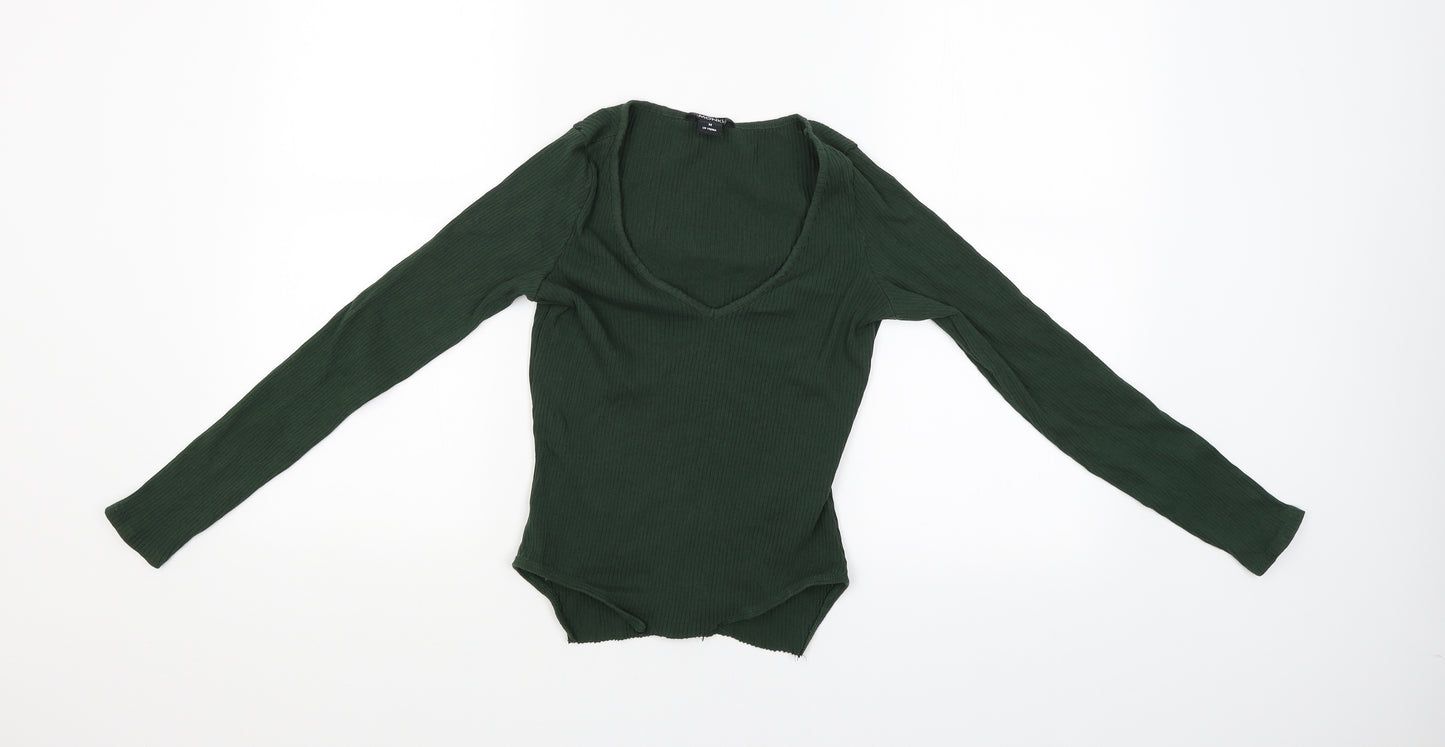 Monki Womens Green   Basic Blouse Size M
