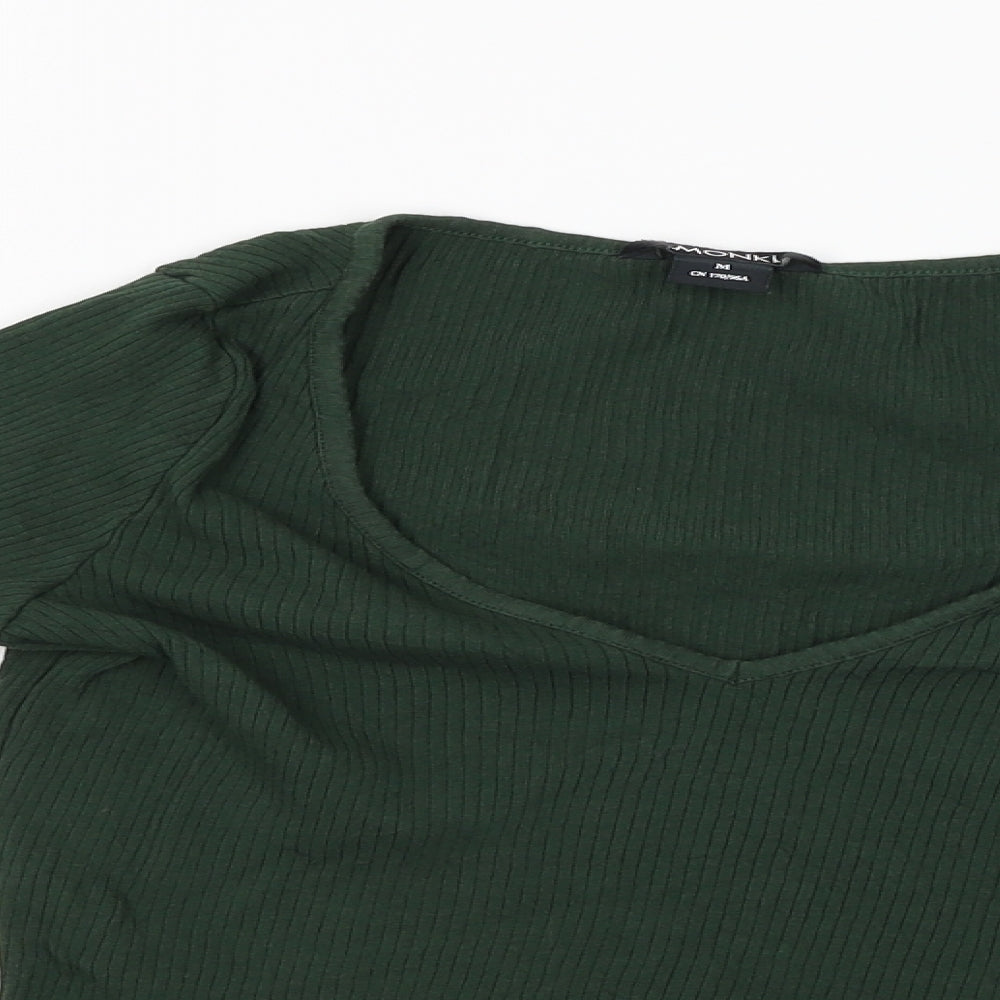 Monki Womens Green   Basic Blouse Size M