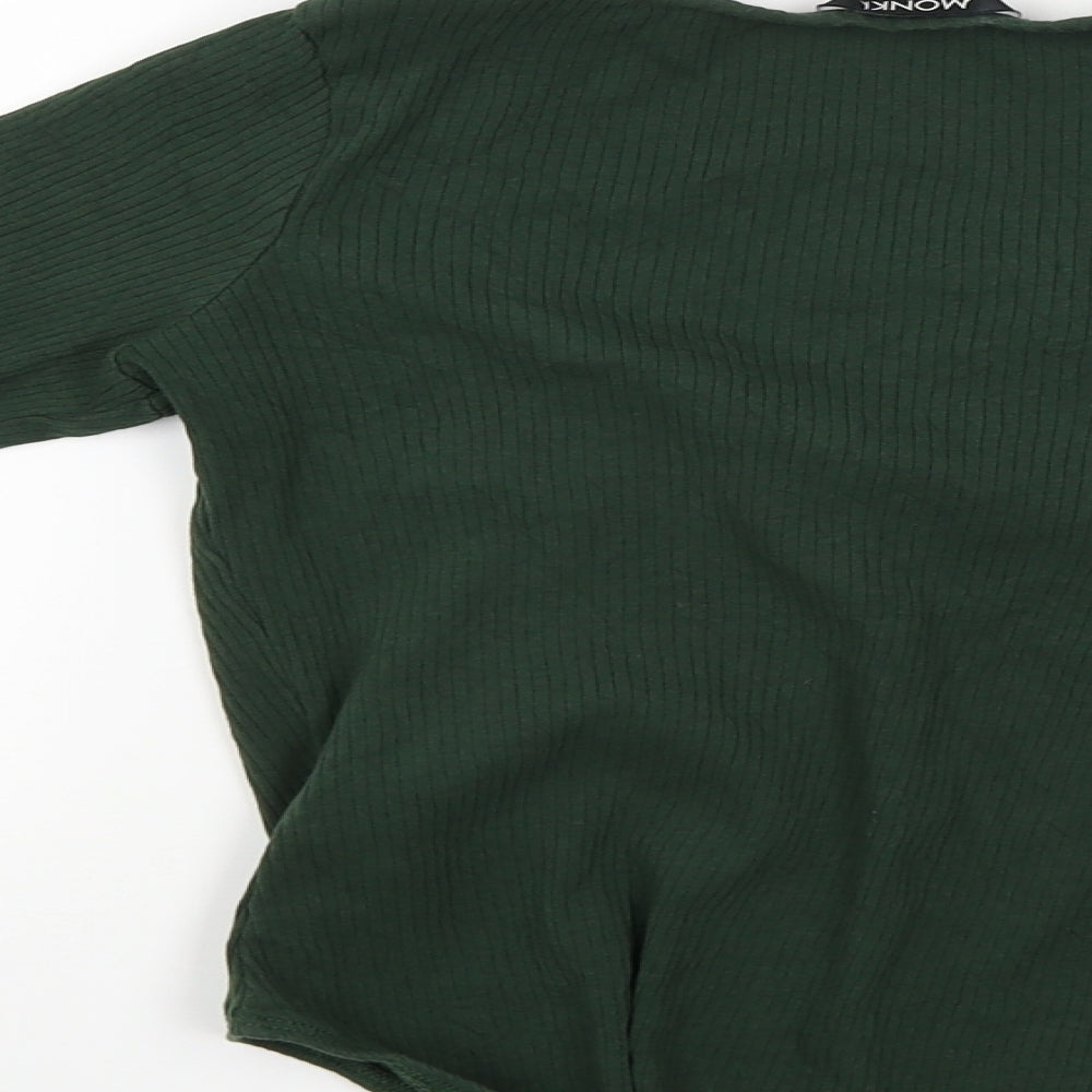 Monki Womens Green   Basic Blouse Size M