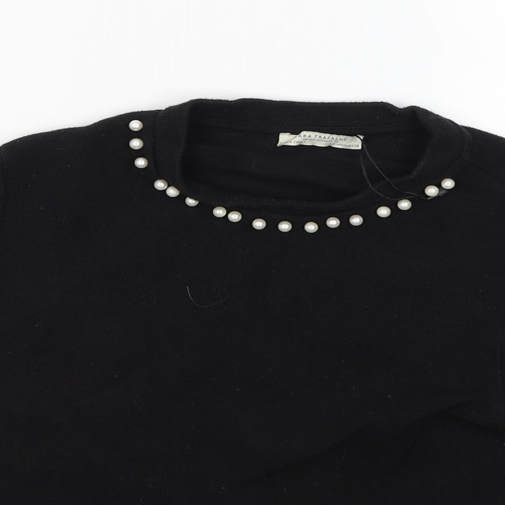 Zara Womens Black   Pullover Jumper Size 28