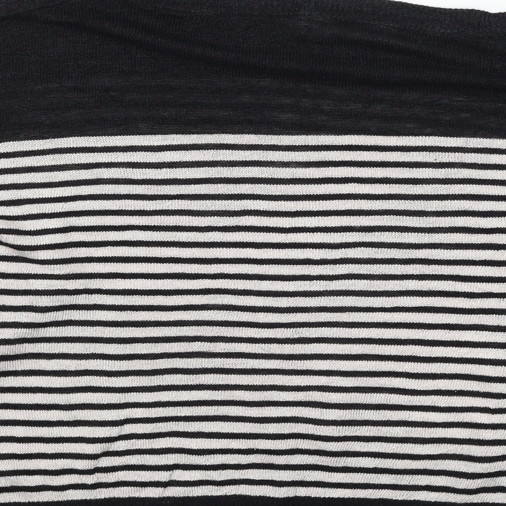 Zara Knit Womens Black Striped  Pullover Jumper Size S