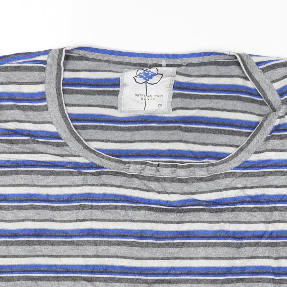 Betty Jackson Womens Multicoloured Striped  Pullover Jumper Size 20