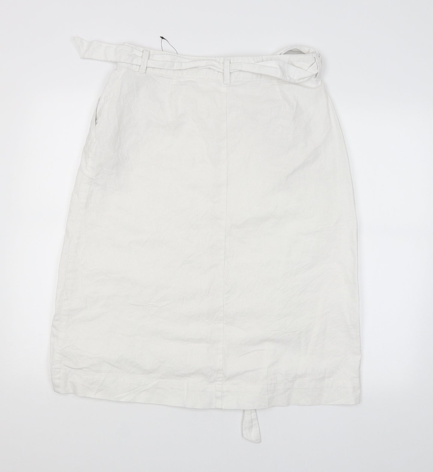 M&S Womens White   Cargo Skirt Size 14