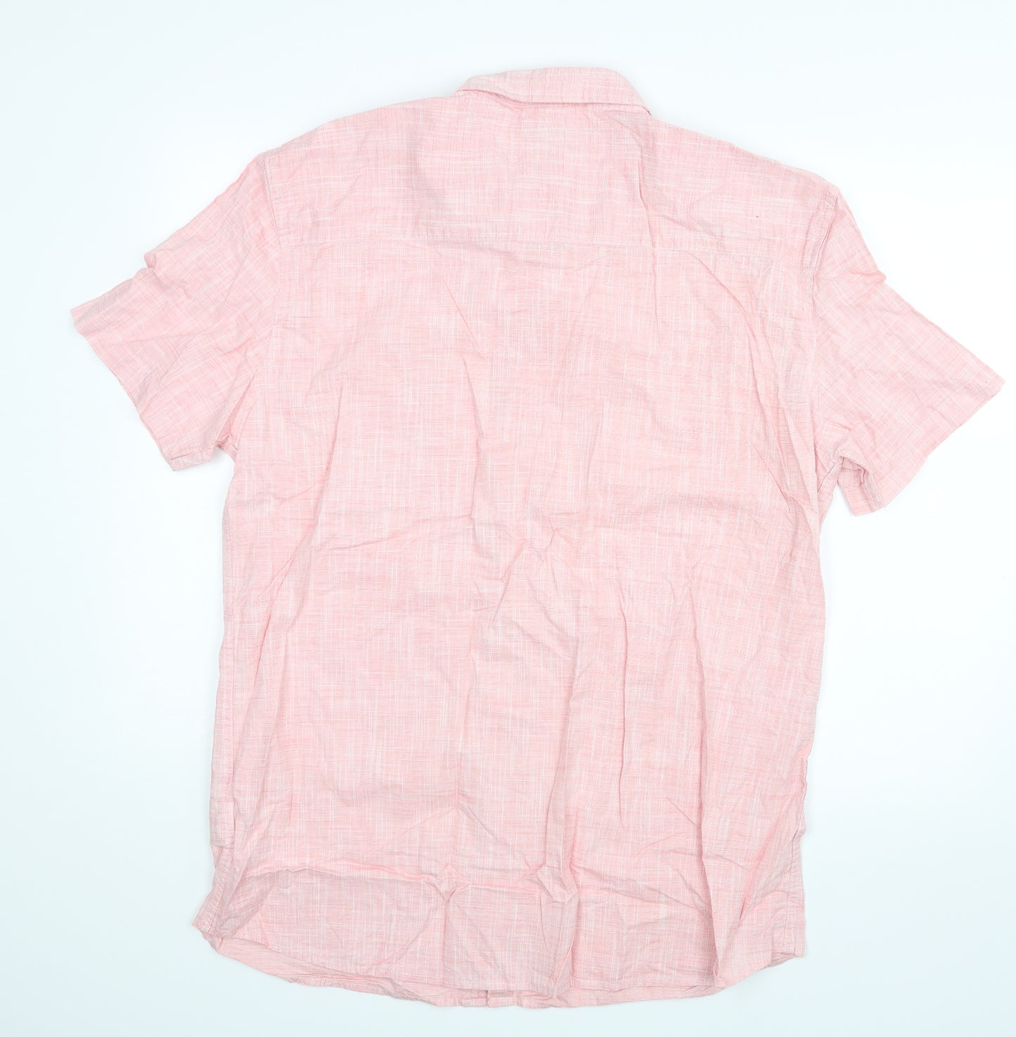 Peackocks Mens Pink    Button-Up Size XL