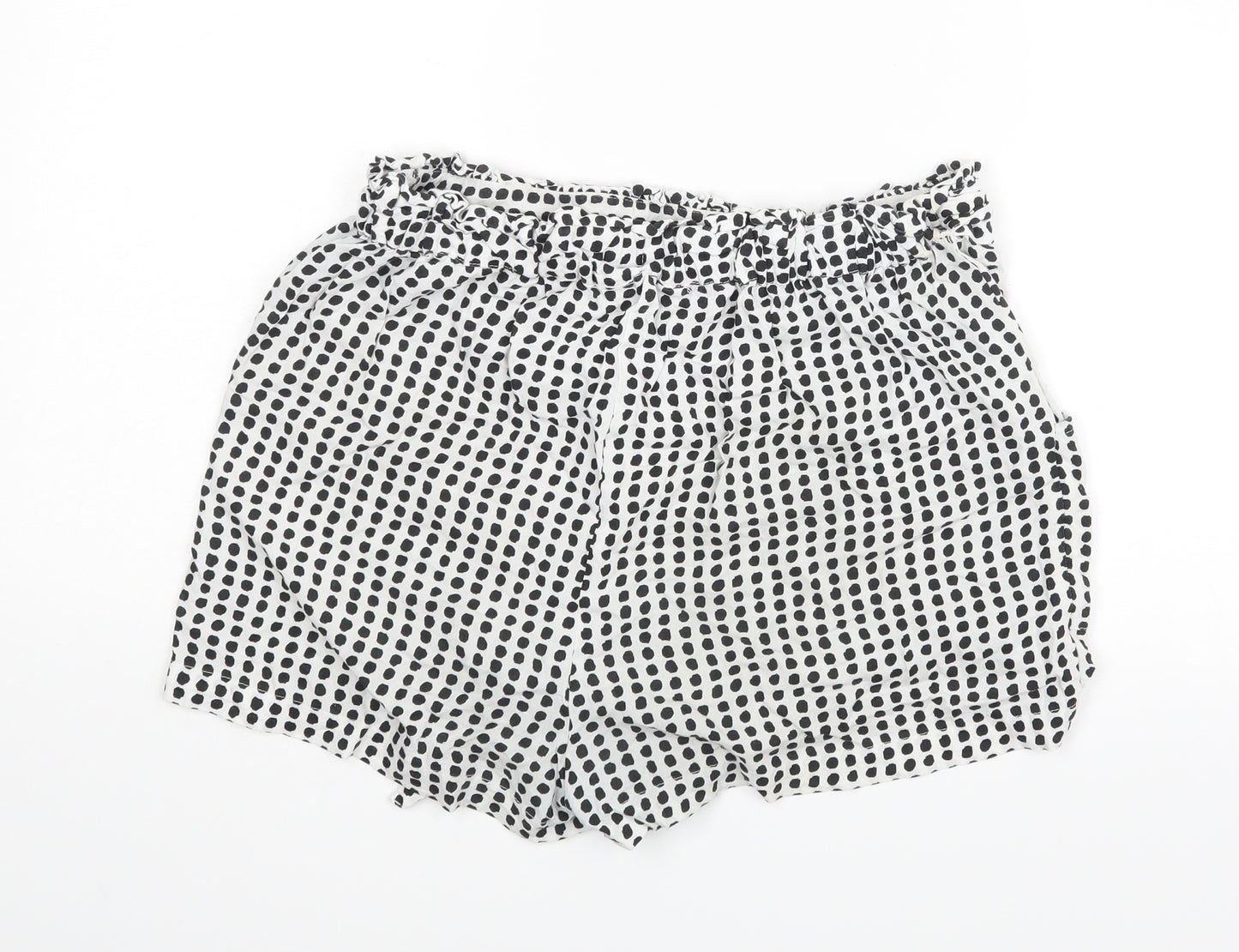 Primark Womens White Polka Dot  Hot Pants Shorts Size 12