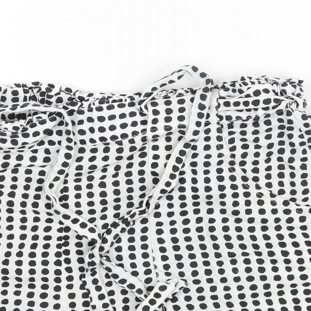 Primark Womens White Polka Dot  Hot Pants Shorts Size 12