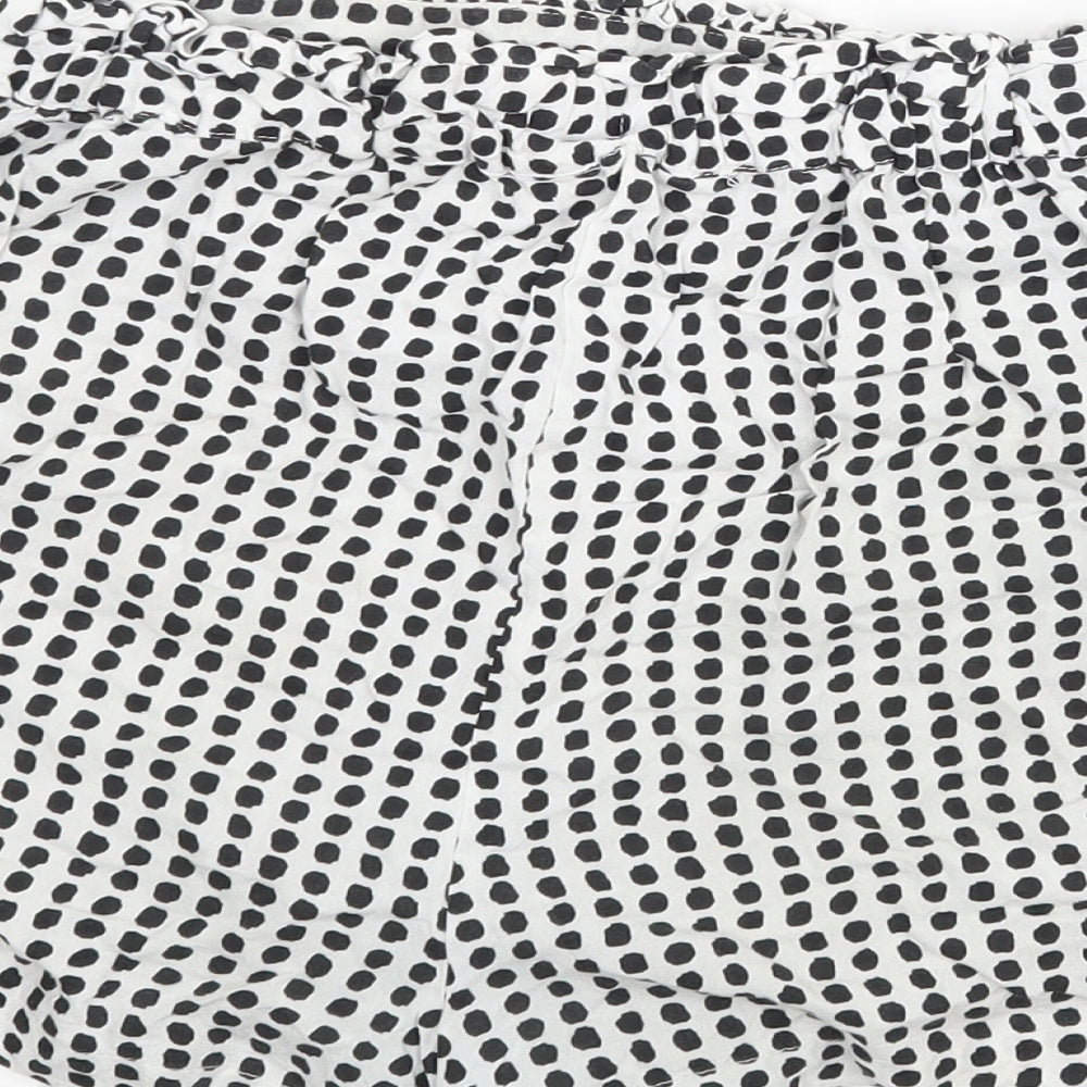 Primark Womens White Polka Dot  Hot Pants Shorts Size 12