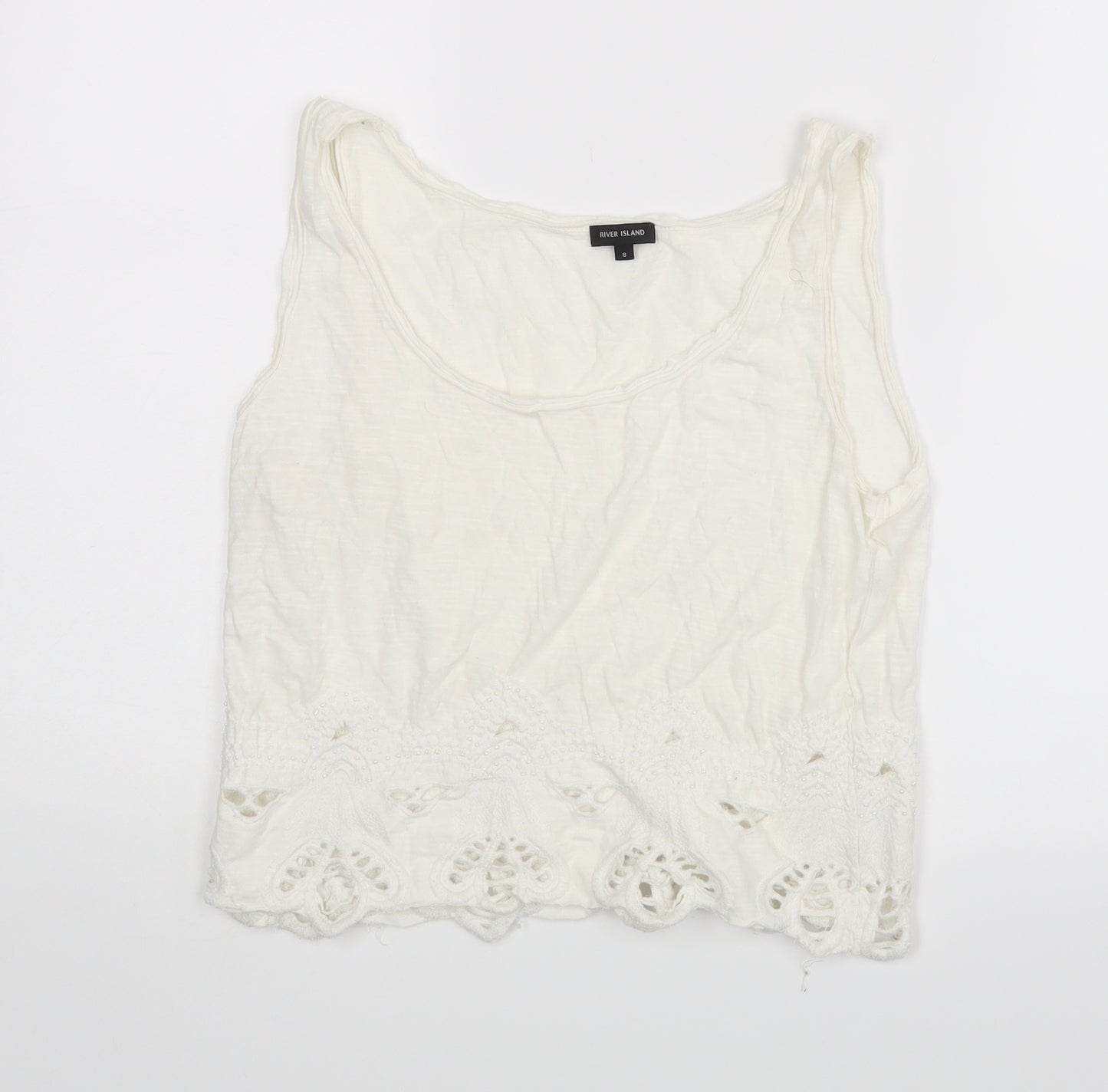 River Island Womens White   Basic Blouse Size 8