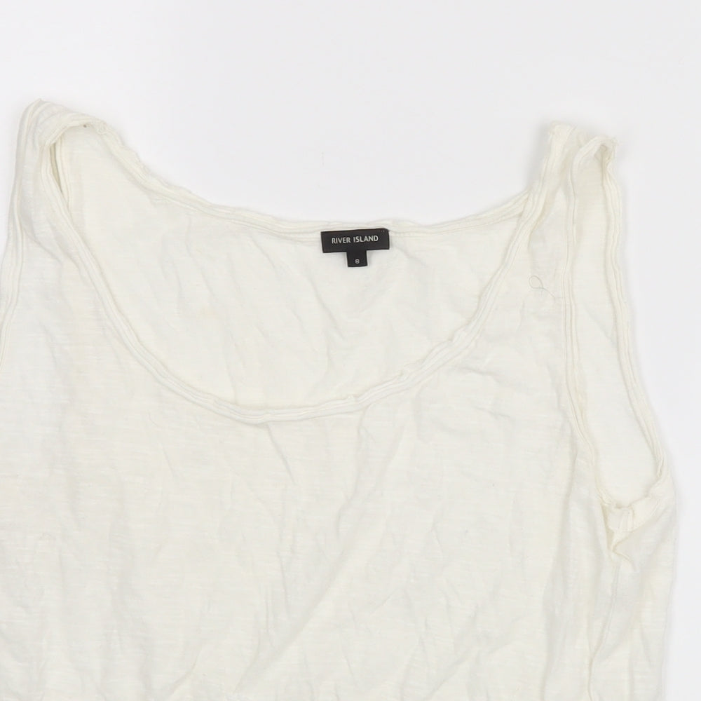 River Island Womens White   Basic Blouse Size 8