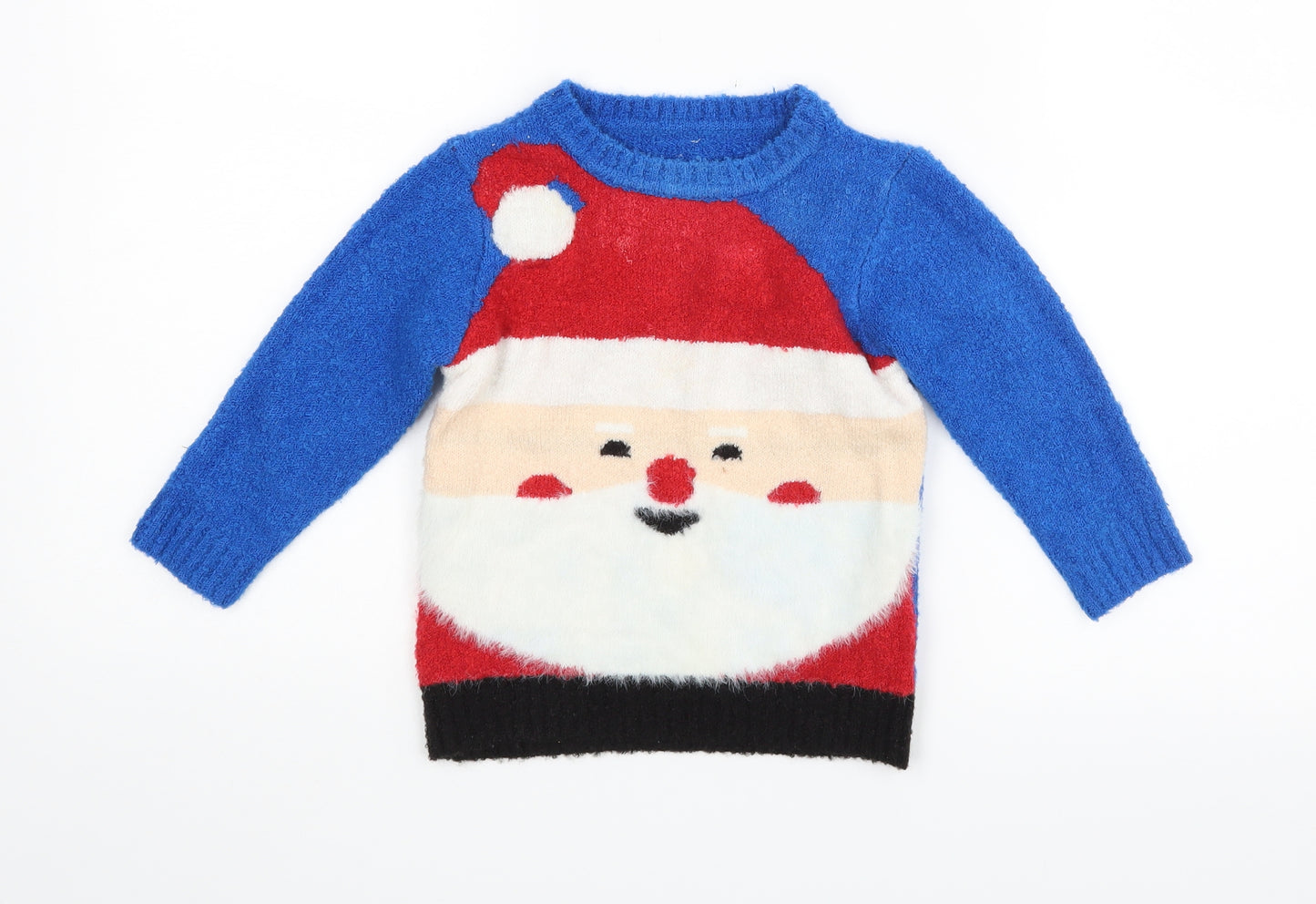 TU Boys Blue   Pullover Jumper Size 18-24 Months  - Christmas Jumper