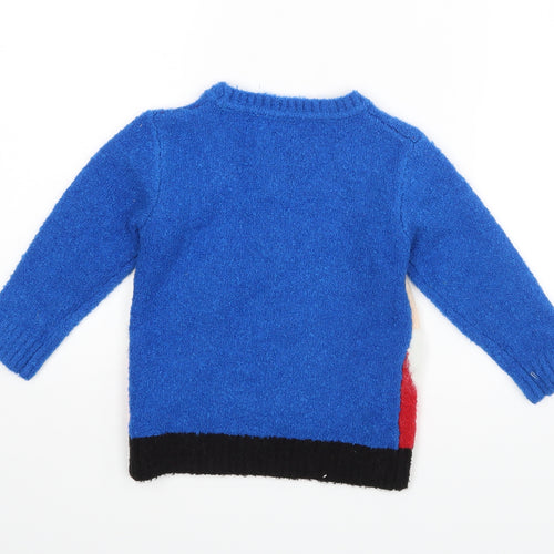 TU Boys Blue   Pullover Jumper Size 18-24 Months  - Christmas Jumper