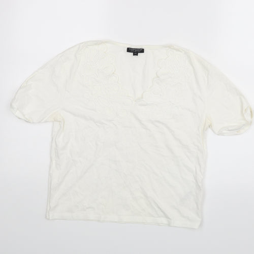 Topshop Womens White   Basic Blouse Size 10