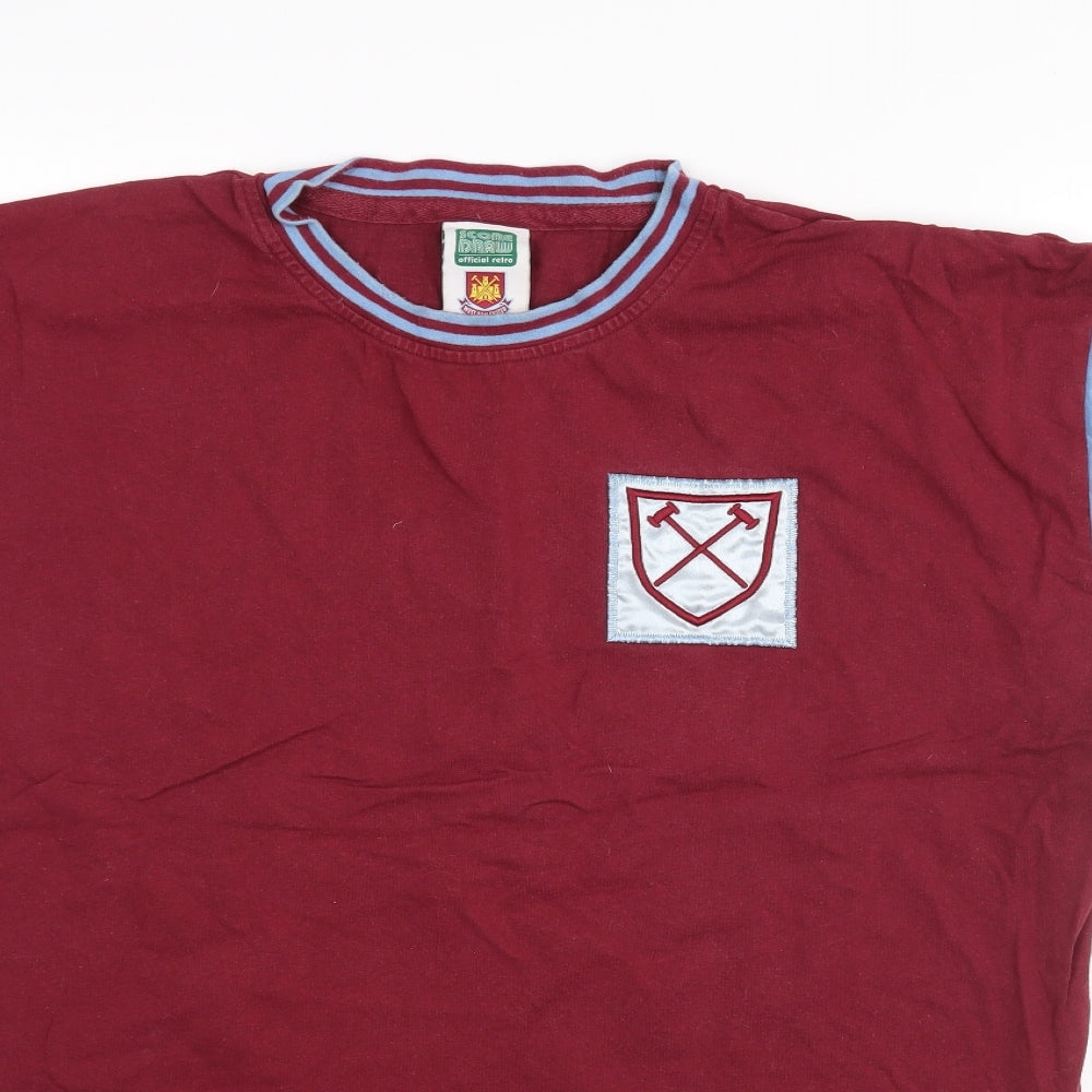 Scott Draw Mens Purple    T-Shirt Size 2XL  - West Ham United