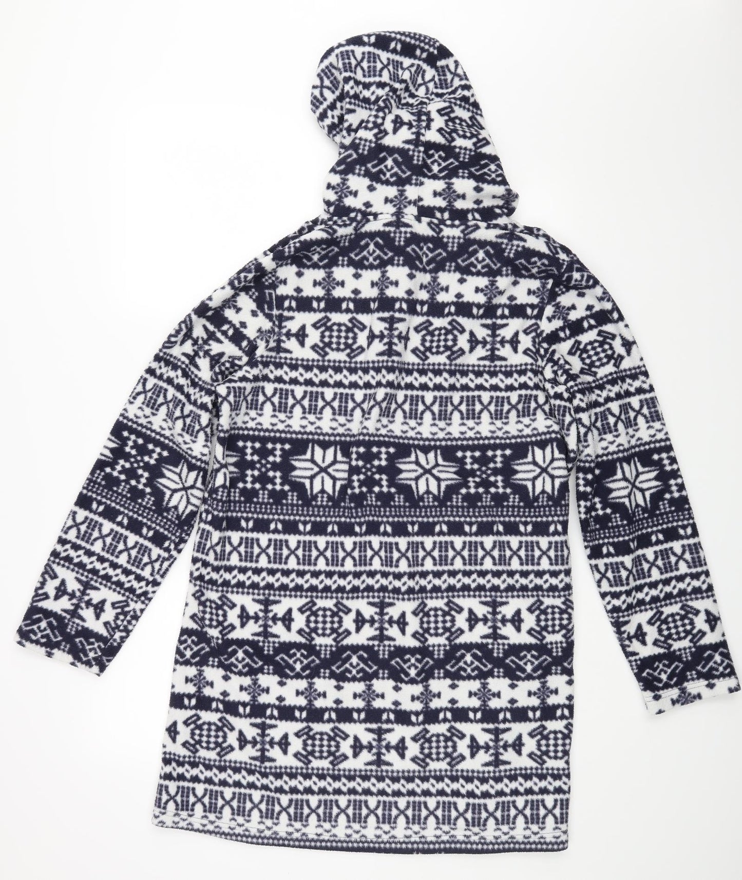 Avon Womens Blue Geometric  Pullover Hoodie Size 12