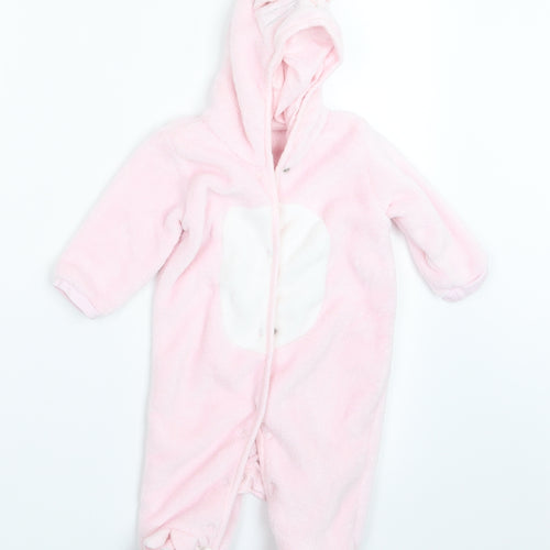 Matalan Girls Pink Geometric  Babydoll One Piece Size 3-6 Months