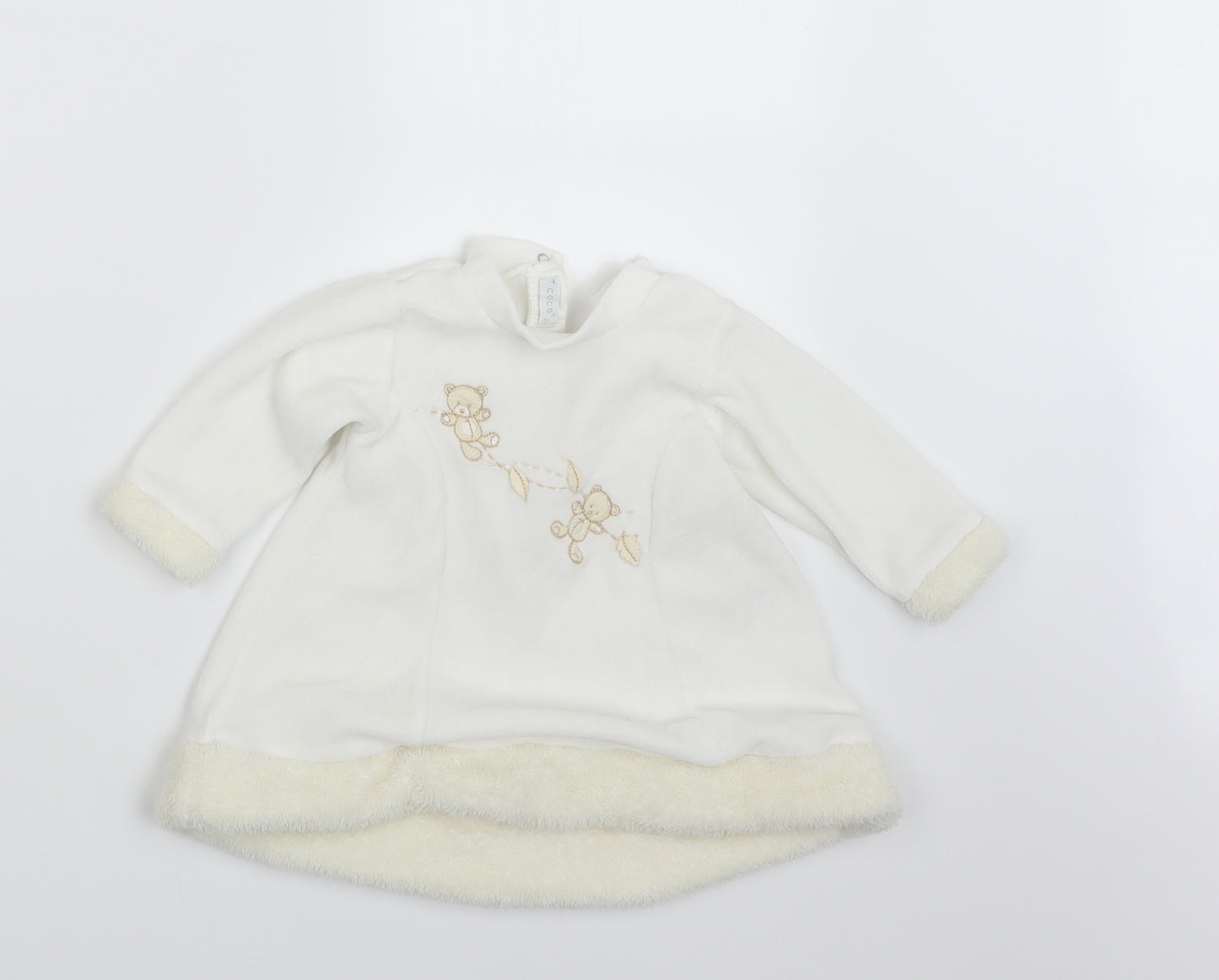 COCO Girls White   A-Line  Size 3-6 Months