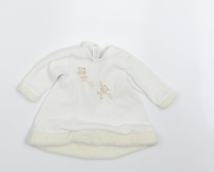 COCO Girls White   A-Line  Size 3-6 Months