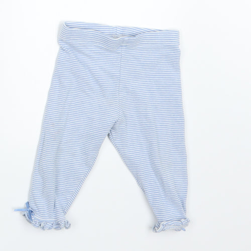 NEXT Girls Blue Striped  Capri Trousers Size 6-9 Months