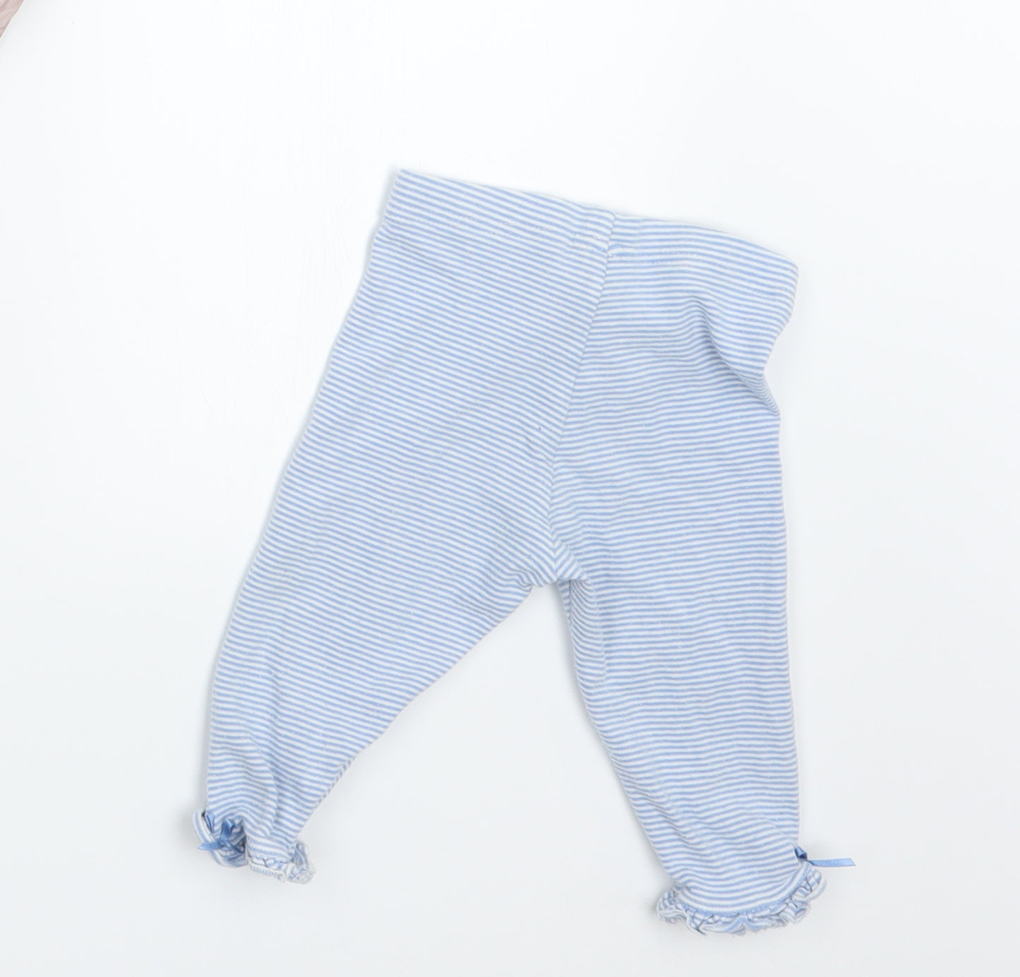 NEXT Girls Blue Striped  Capri Trousers Size 6-9 Months