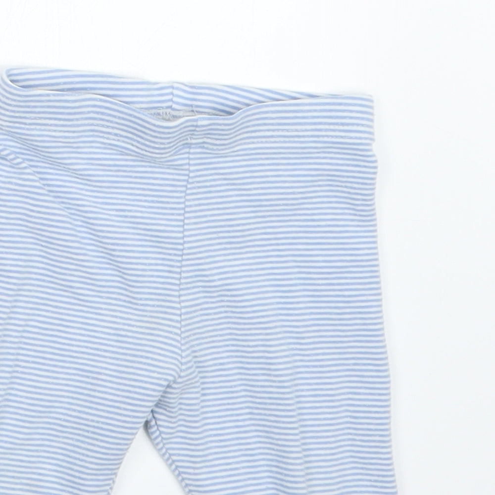 NEXT Girls Blue Striped  Capri Trousers Size 6-9 Months