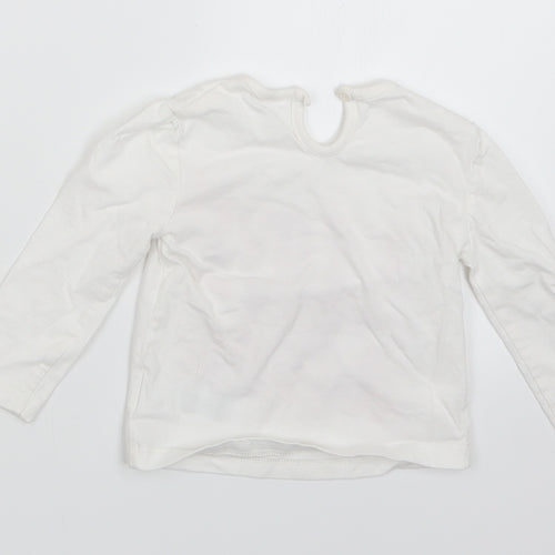 F&F Girls White   Basic T-Shirt Size 6-9 Months