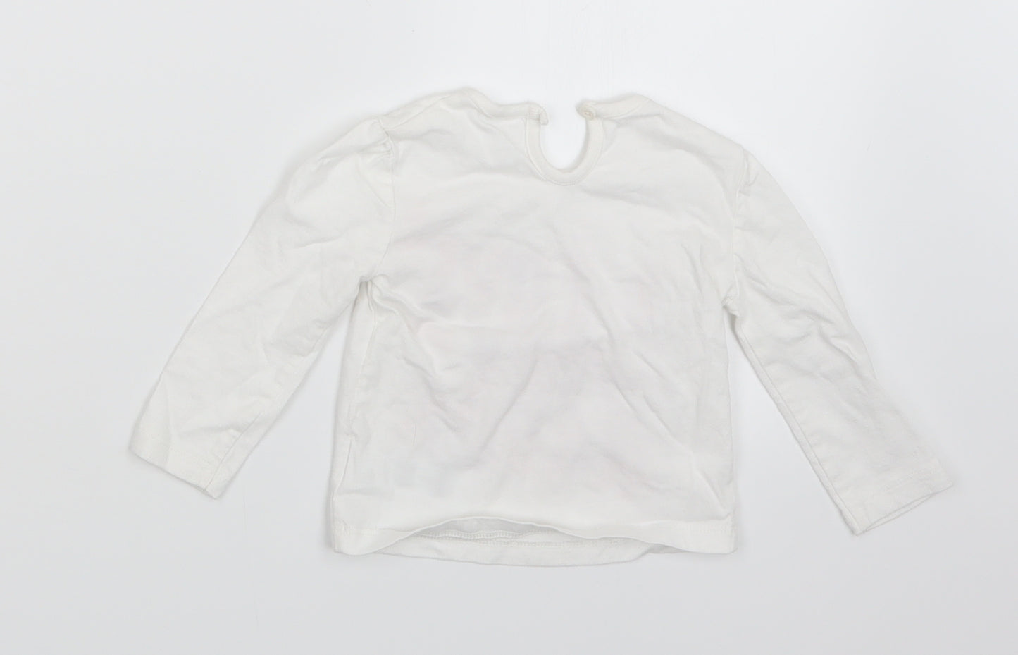 F&F Girls White   Basic T-Shirt Size 6-9 Months