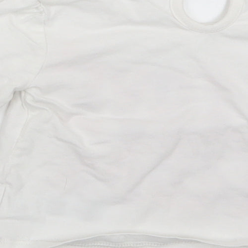 F&F Girls White   Basic T-Shirt Size 6-9 Months