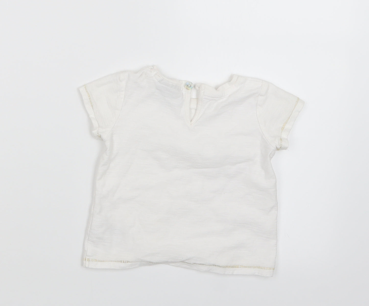 NEXT Girls White   Basic T-Shirt Size 6-9 Months