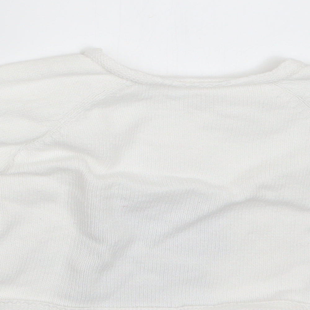 Matalan Baby White  Knit Pullover Jumper Size 6-9 Months